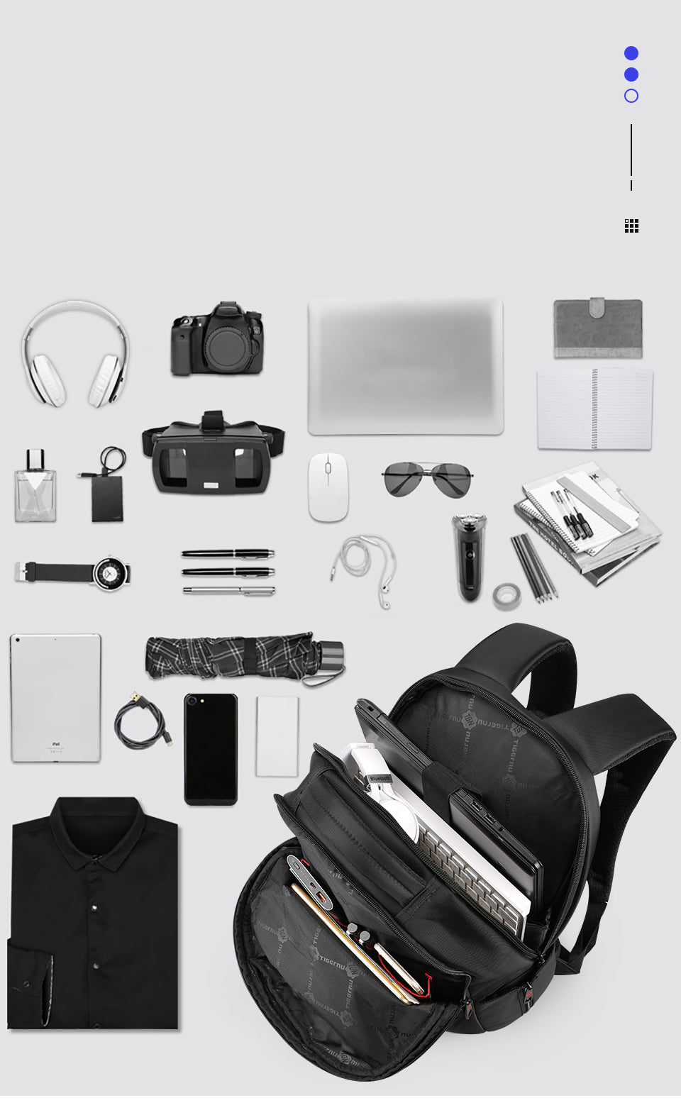 Mochila Ejecutiva Negra T-B3032A
