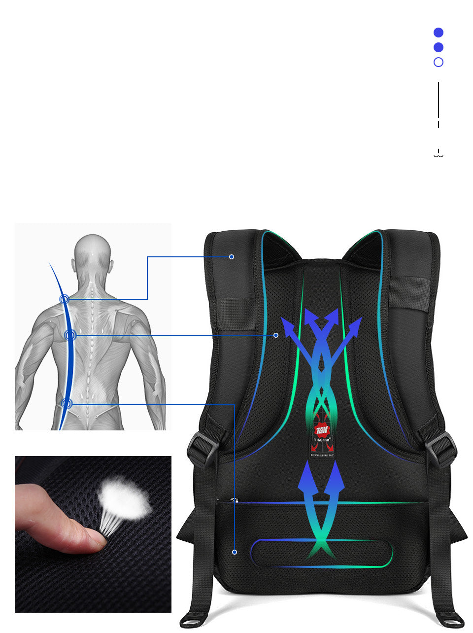 Mochila Ejecutiva Negra T-B3032A
