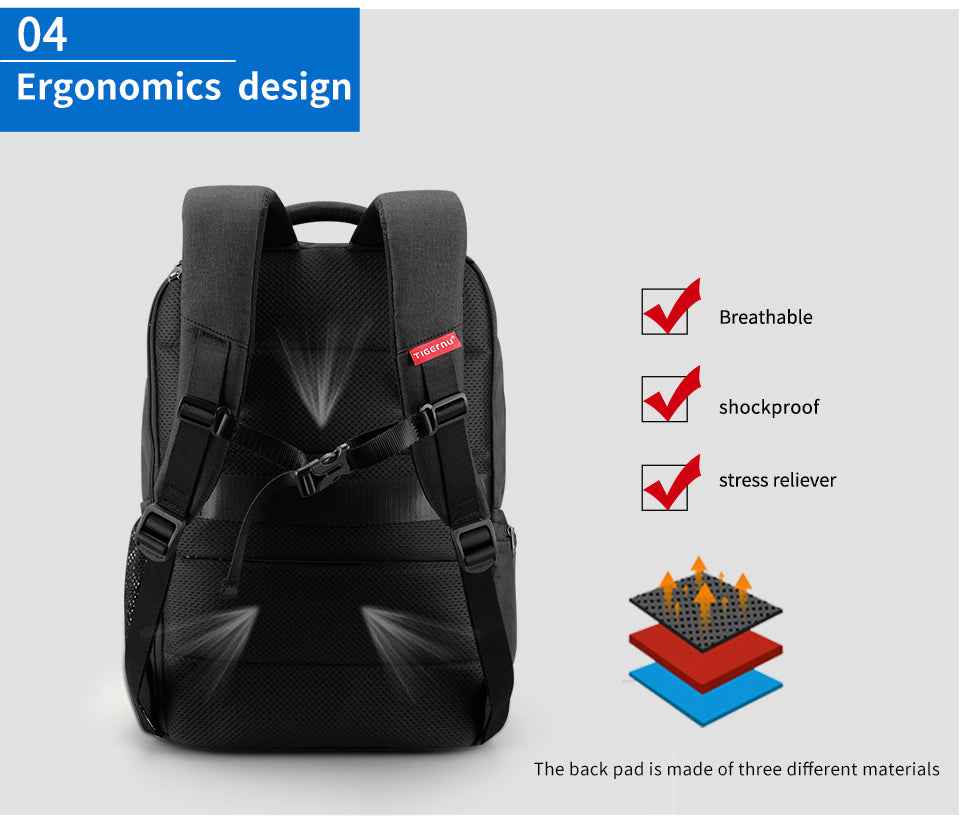 Mochila Ejecutiva Gris T-B3399