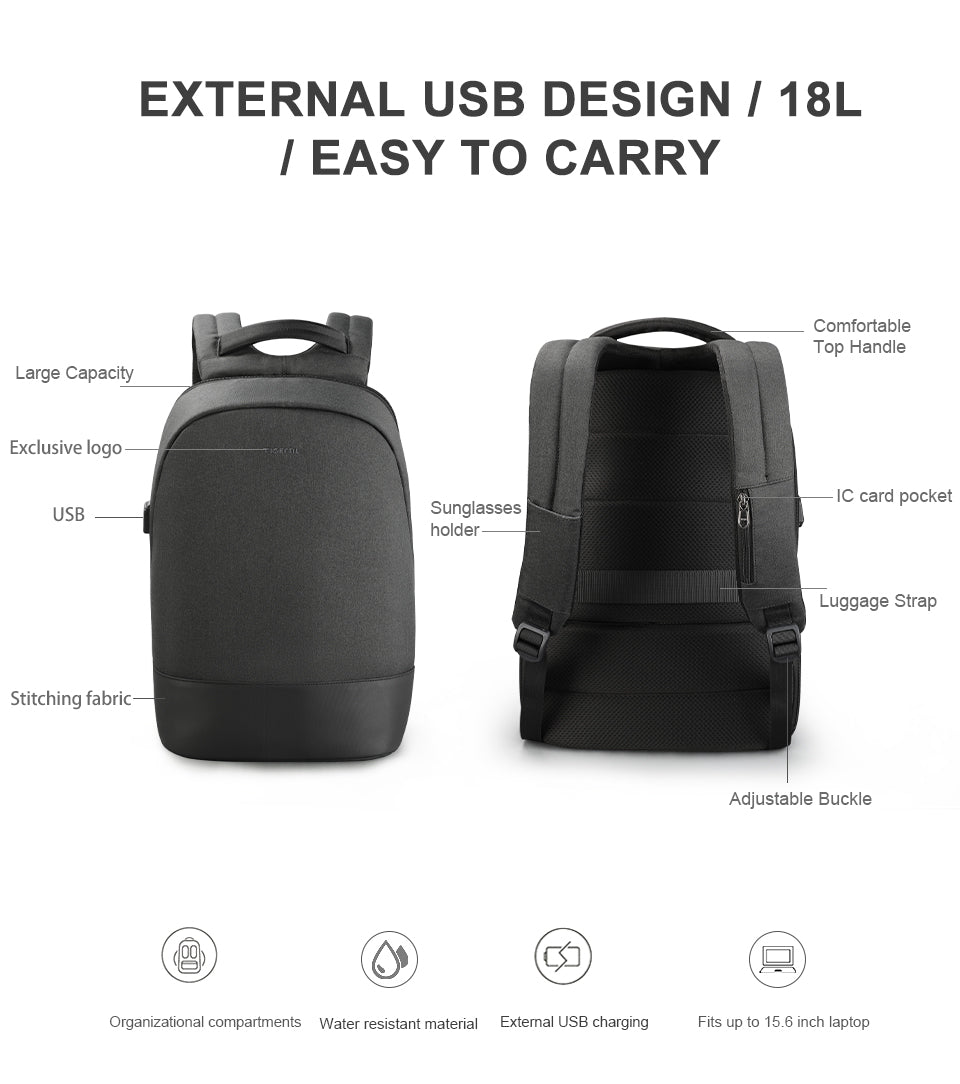 Mochila Ejecutiva Grafito T-B3595