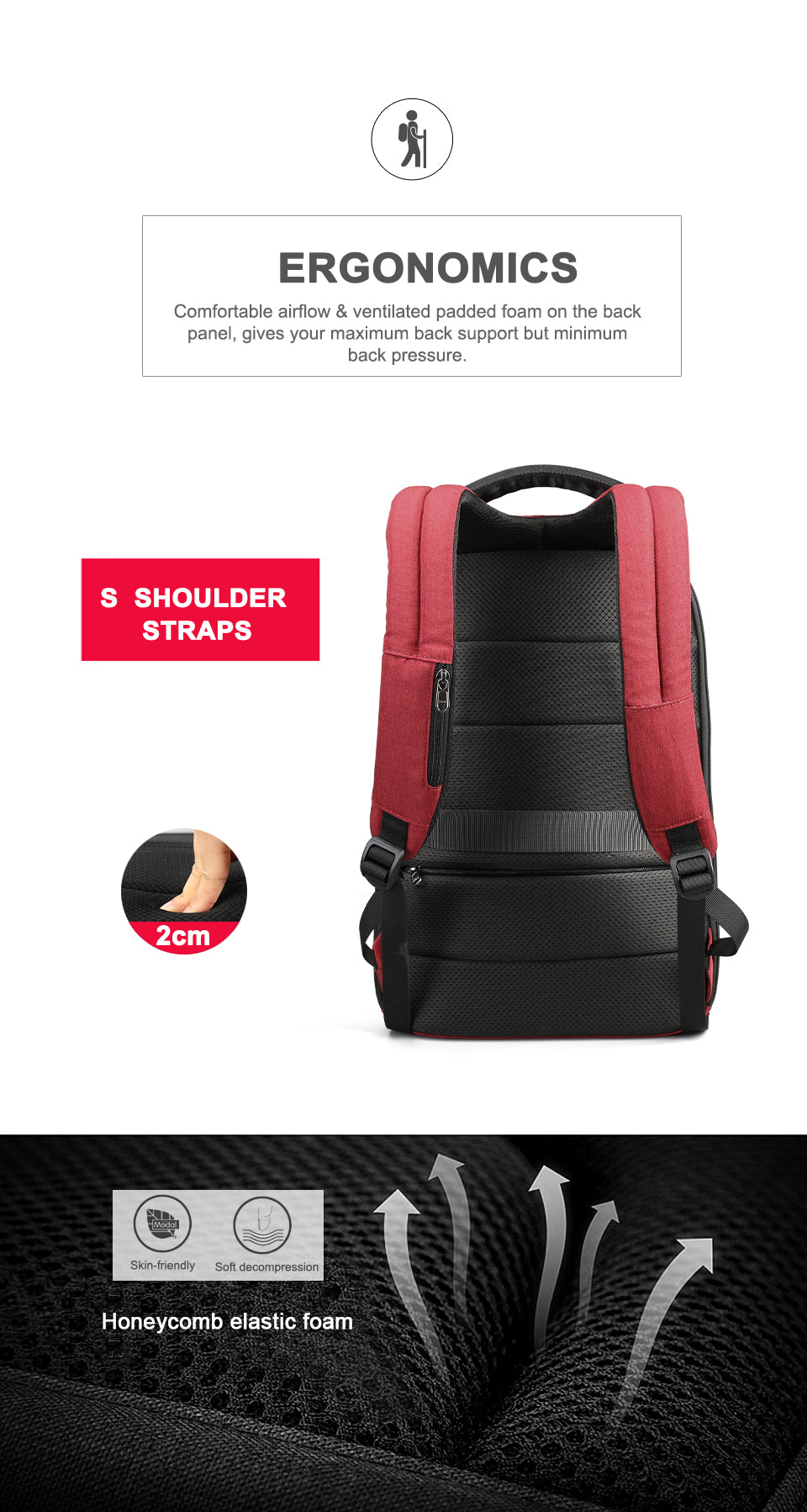Mochila Ejecutiva Rojo T-B3611
