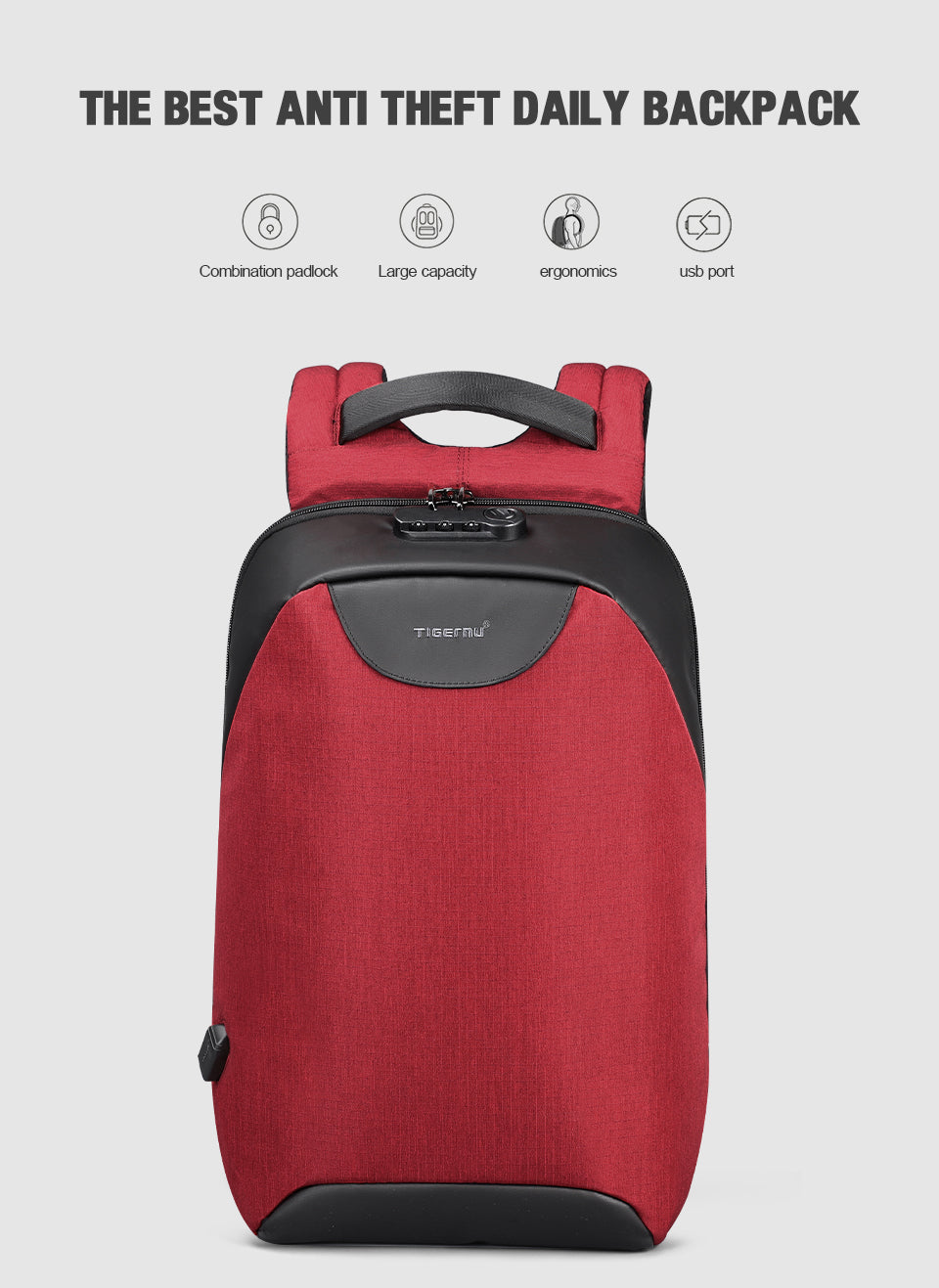 Mochila Ejecutiva Rojo T-B3611