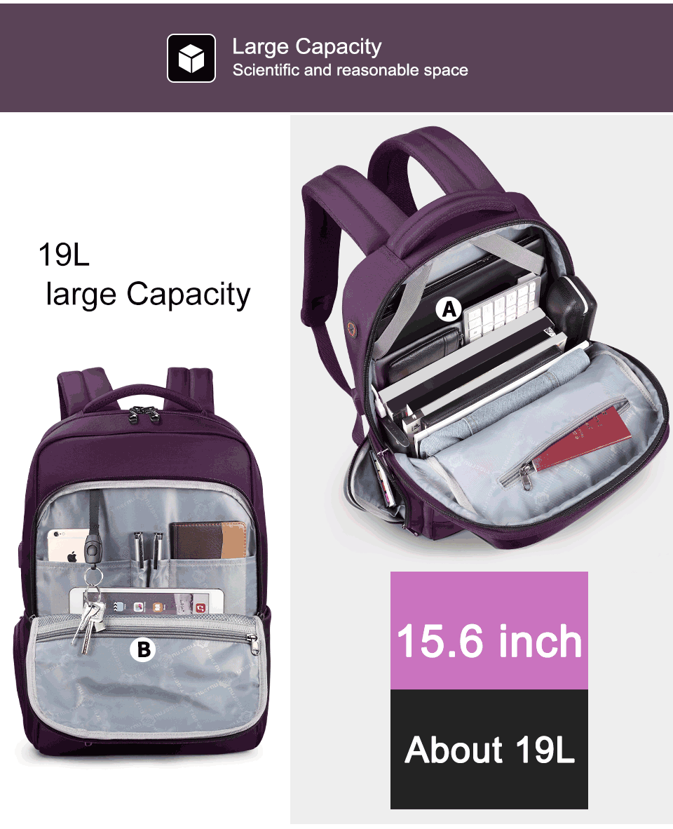 Mochila Ejecutiva Morada T-B3668