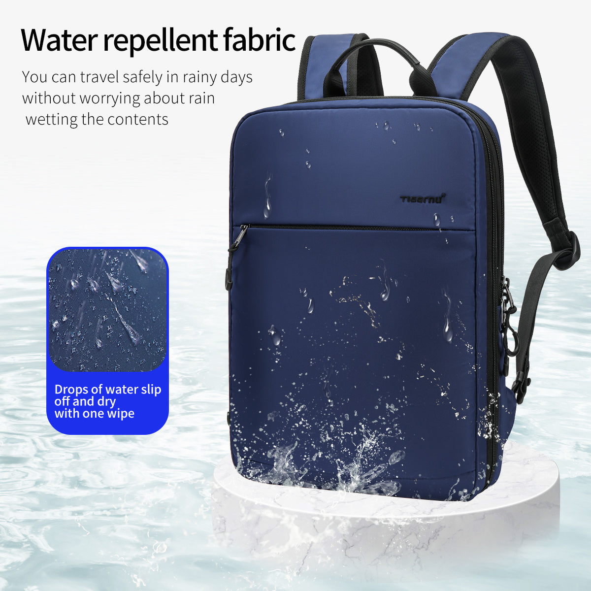 Mochila Ejecutiva Azul Marino T-B9013