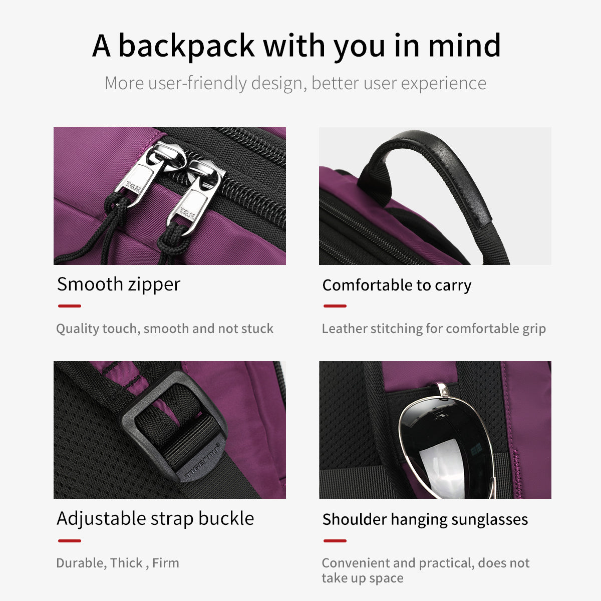 Mochila Ejecutiva Morada T-B9013