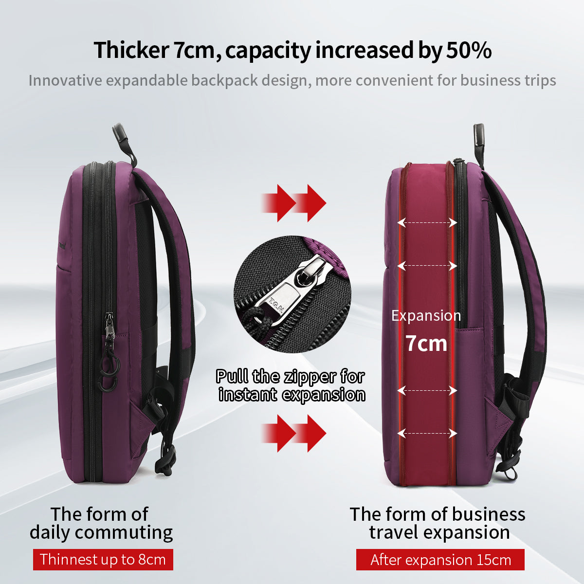 Mochila Ejecutiva Morada T-B9013