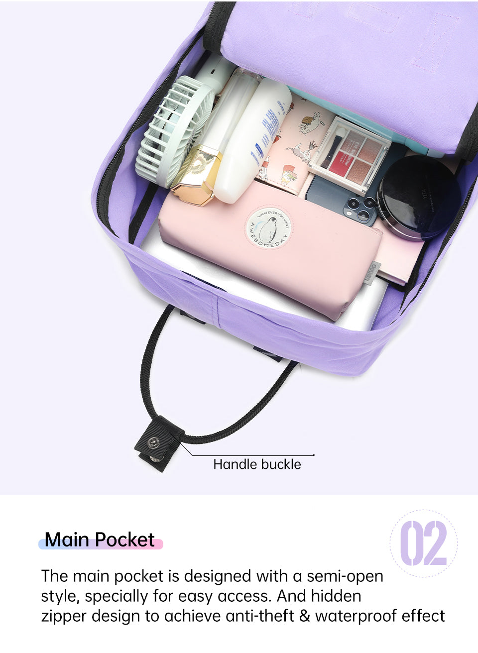 Mochila Academica Violeta T-B9016
