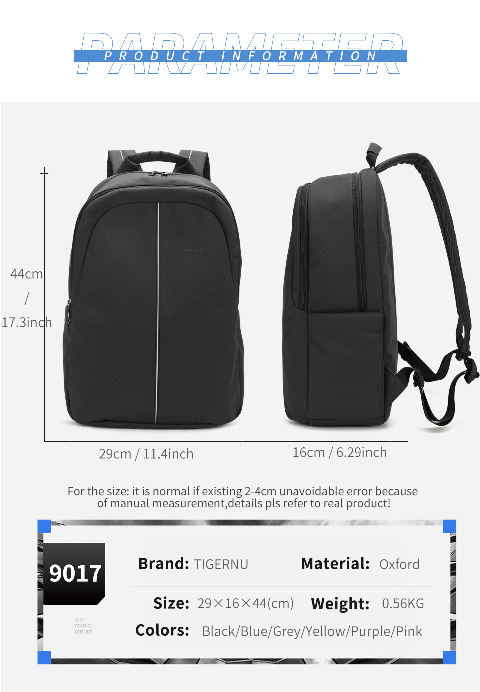 Mochila Academica Azul Marino T-B9017