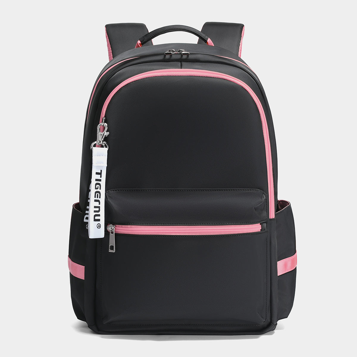 Mochila Académica Negro/Rosado T-B9030B