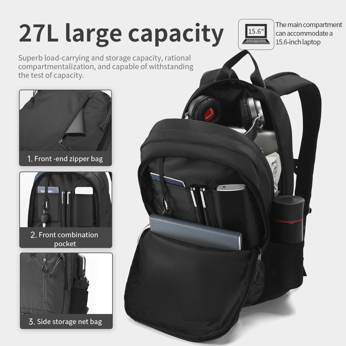 Mochila Outdoor Negra T-B9280