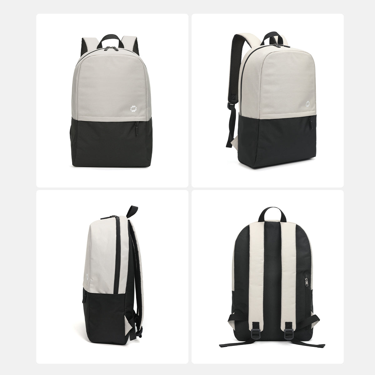 Mochila Académica Negro con Beige T-B9325