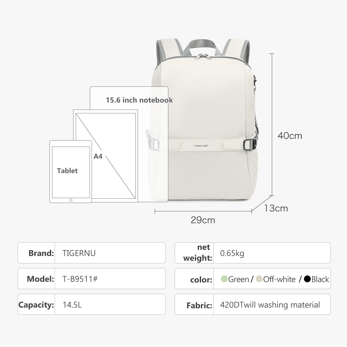 Mochila Urbana Blanca T-B9511
