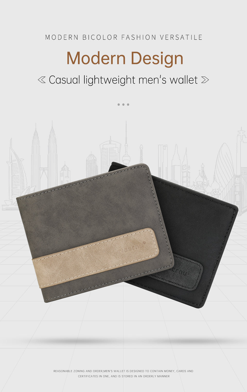 Billetera Ejecutiva Gris T-S8010