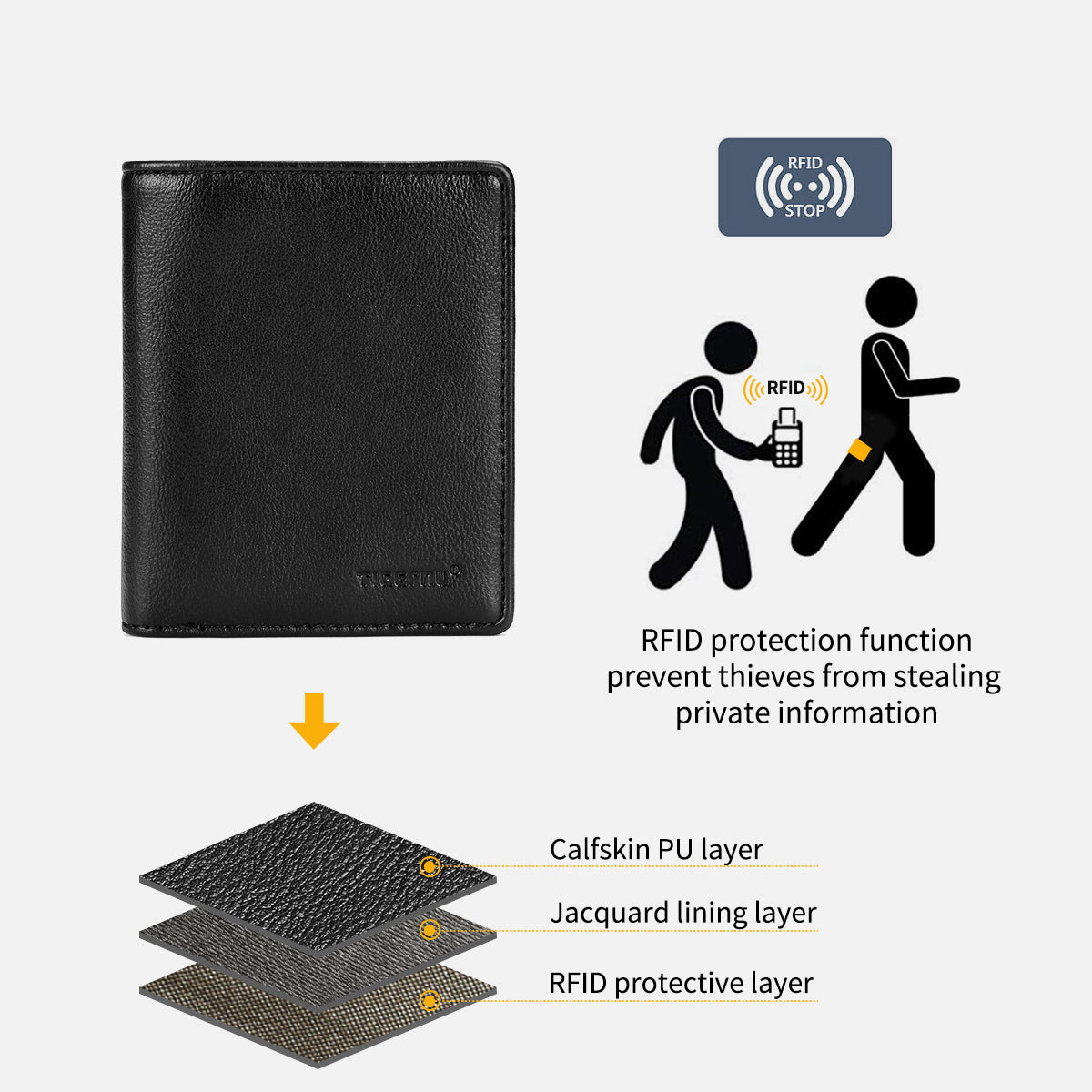 Billetera Ejecutiva Negra T-S8011