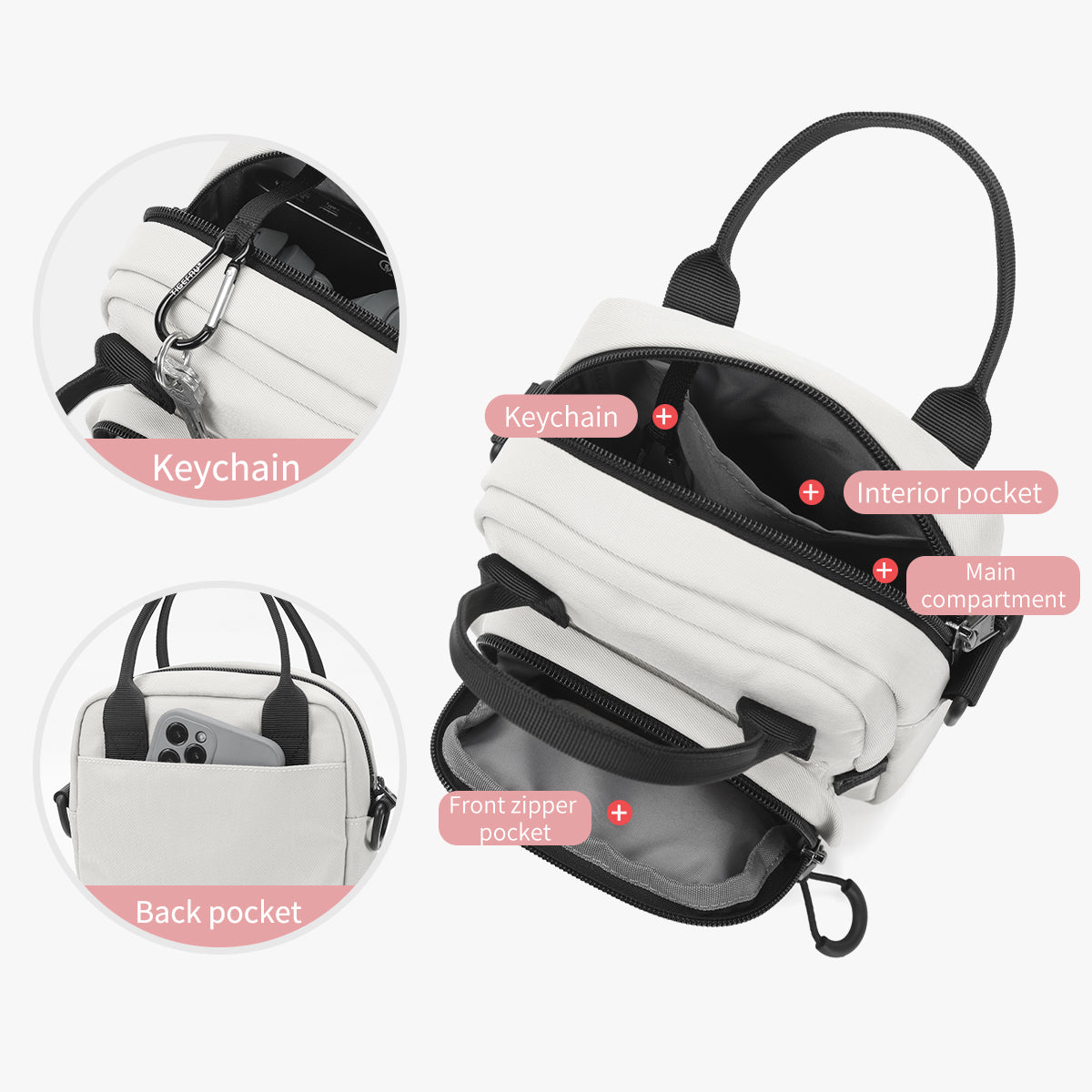 Bolso Tipo Bandoleras Blanco T-S8668