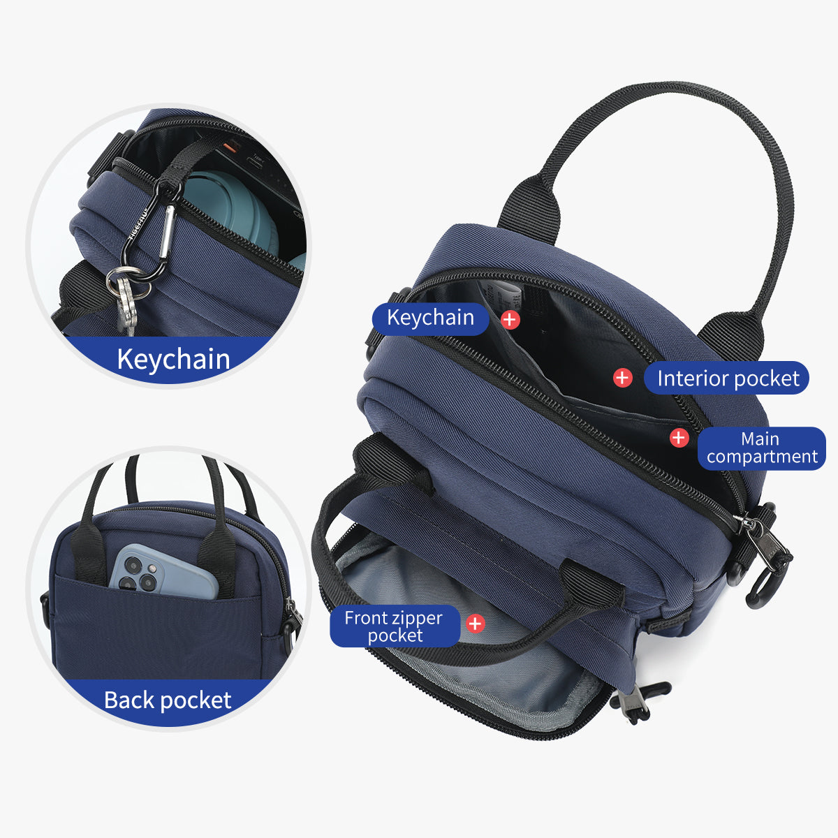 Bolso Tipo Bandoleras Azul Marino T-S8668
