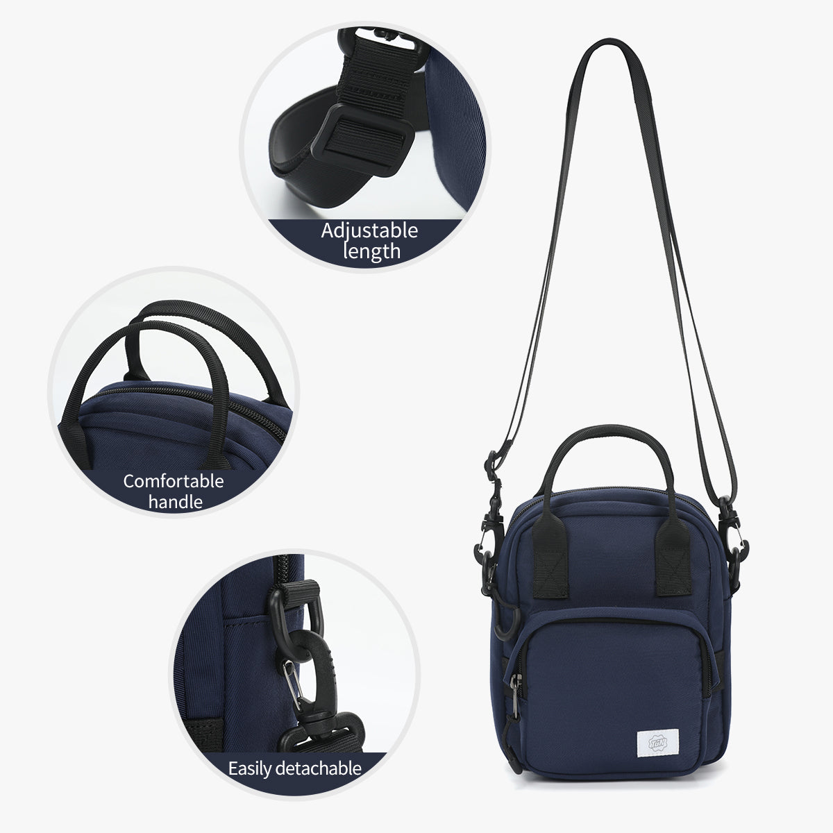 Bolso Tipo Bandoleras Azul Marino T-S8668