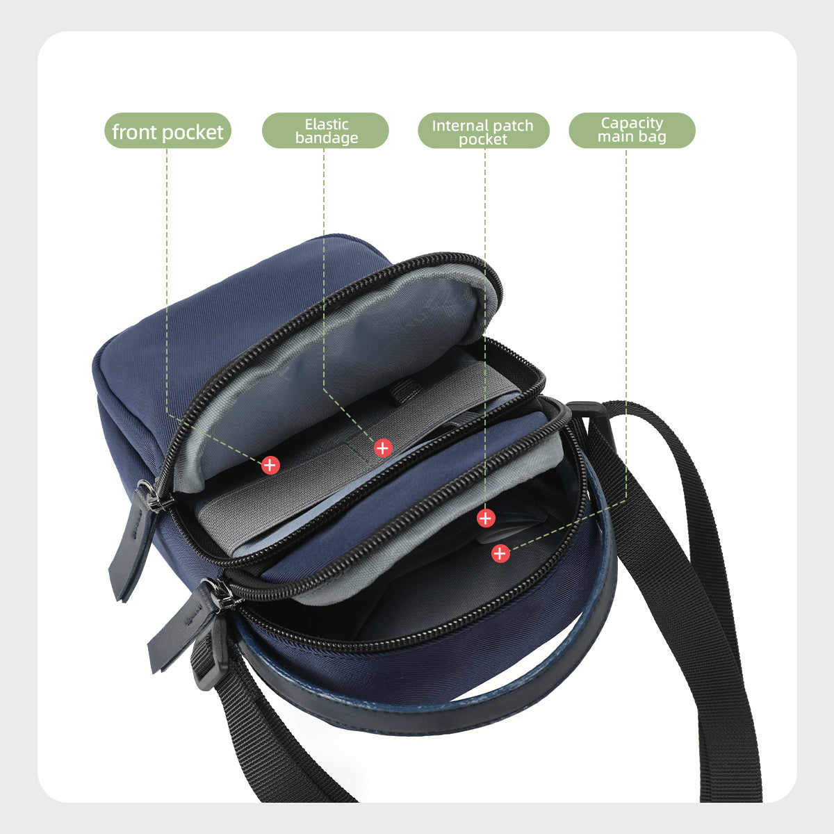 Bolso Tipo Bandoleras Azul T-S8810