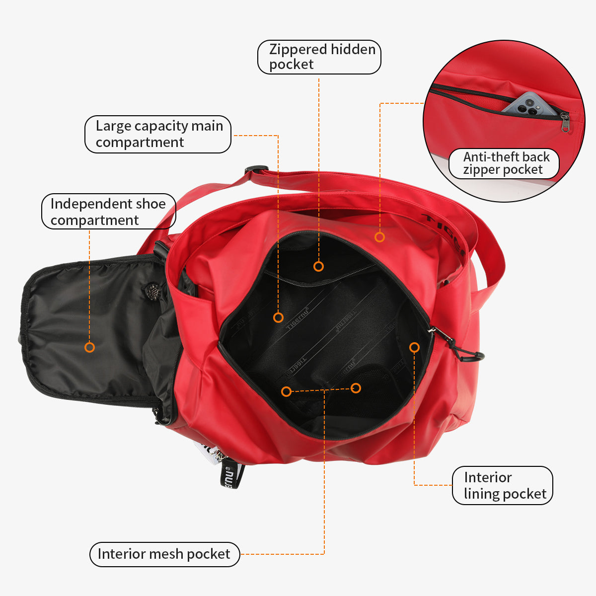 Bolso GYM Rojo T-S8890