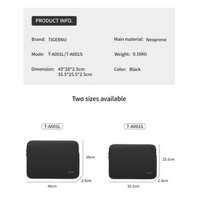 Funda Para Notebook Negra T-A001L