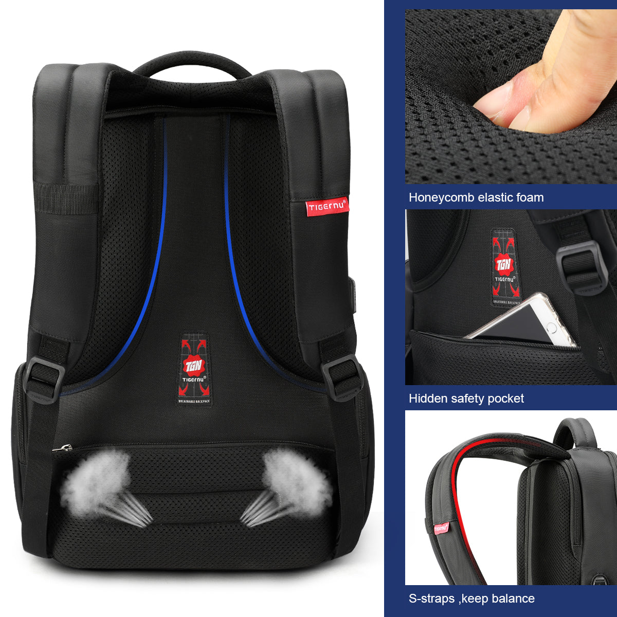 Mochila Ejecutiva Negro T-B3140