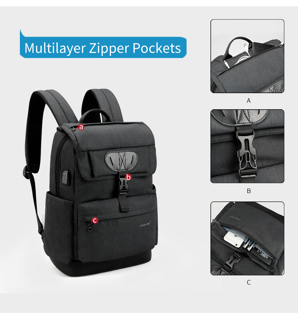 Mochila Urbana Negra T-B3513