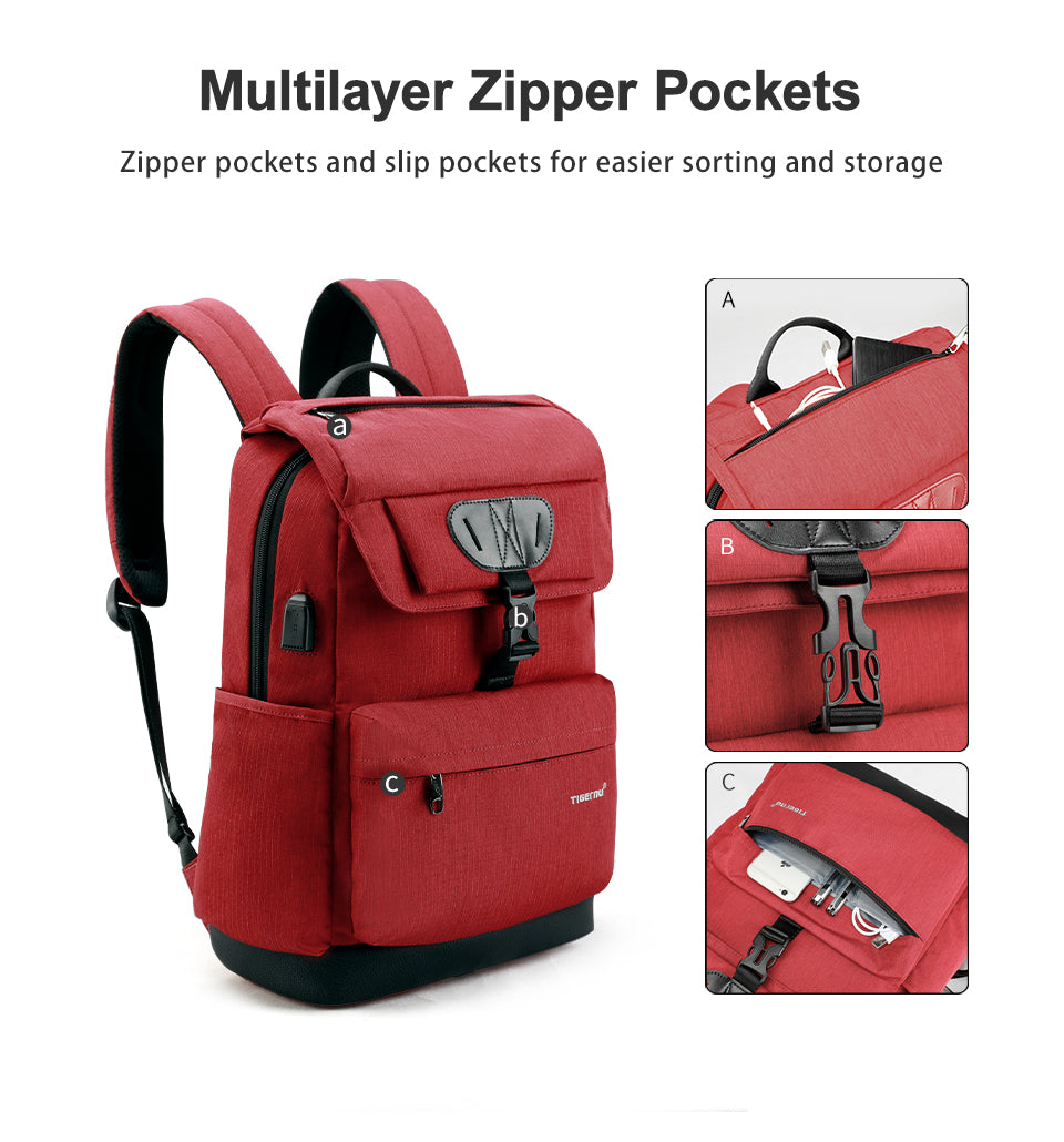 Mochila Urbana Roja T-B3513