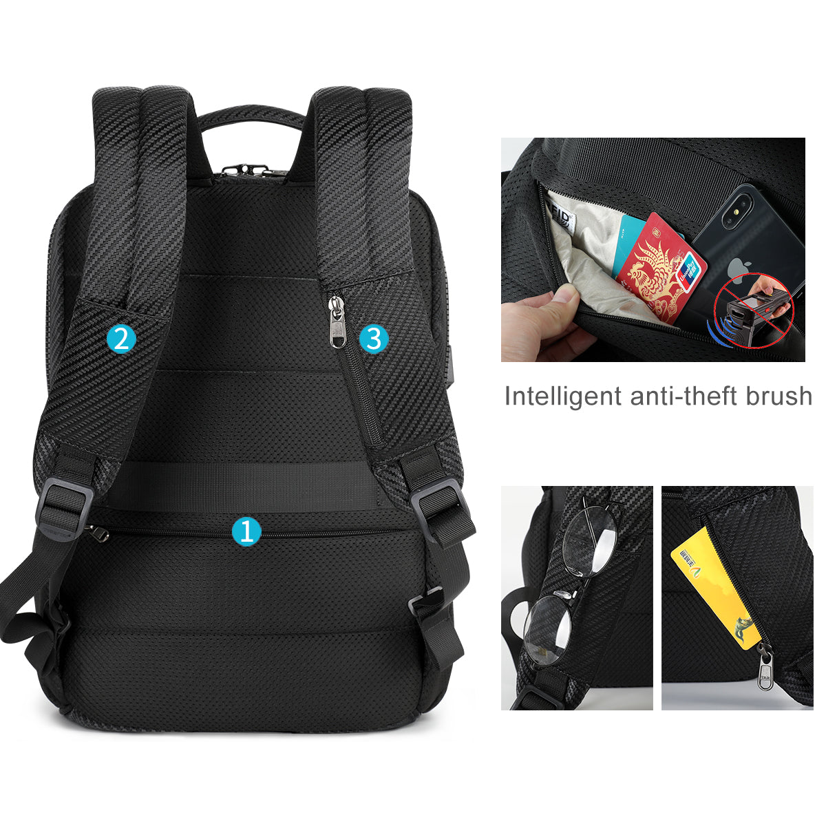 Mochila Ejecutiva Negra T-B3899
