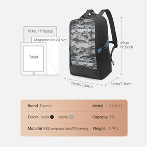 Mochila Urbana Negro con Gris T-B9021