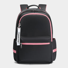 Mochila Académica Negro/Rosado T-B9030B