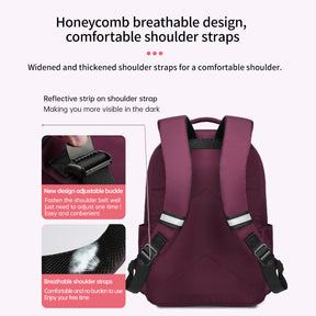 Mochila Académica Negro/Rosado T-B9030B