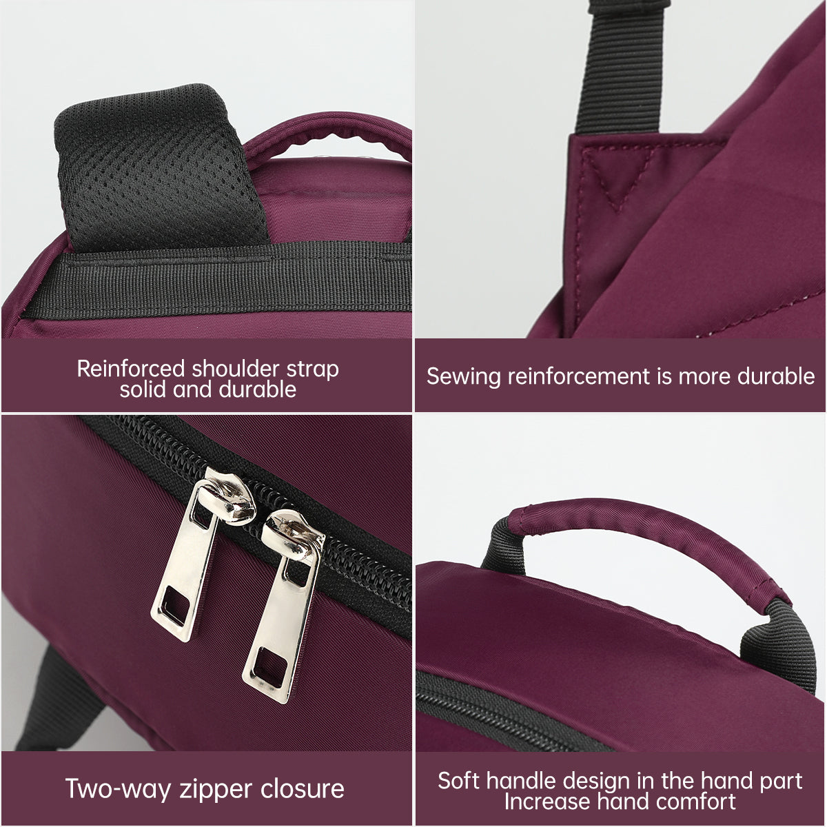 Mochila Académica Negro/Rosado T-B9030B