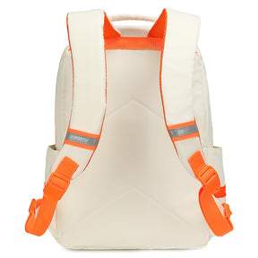 Mochila Académica Beige/Naranjo T-B9030B