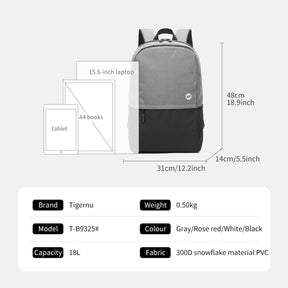 Mochila Académica Negro con Gris T-B9325