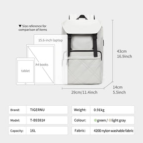Mochila Urbana Gris Claro T-B9381