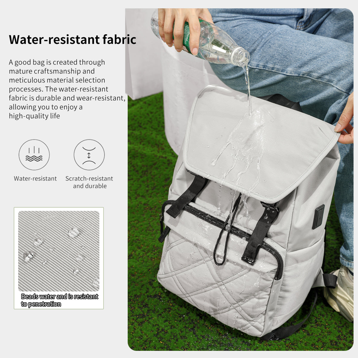 Mochila Urbana Gris Claro T-B9381