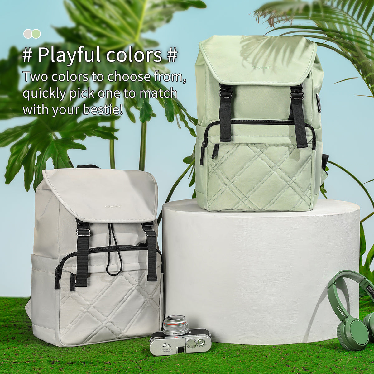 Mochila Urbana Verde Claro T-B9381