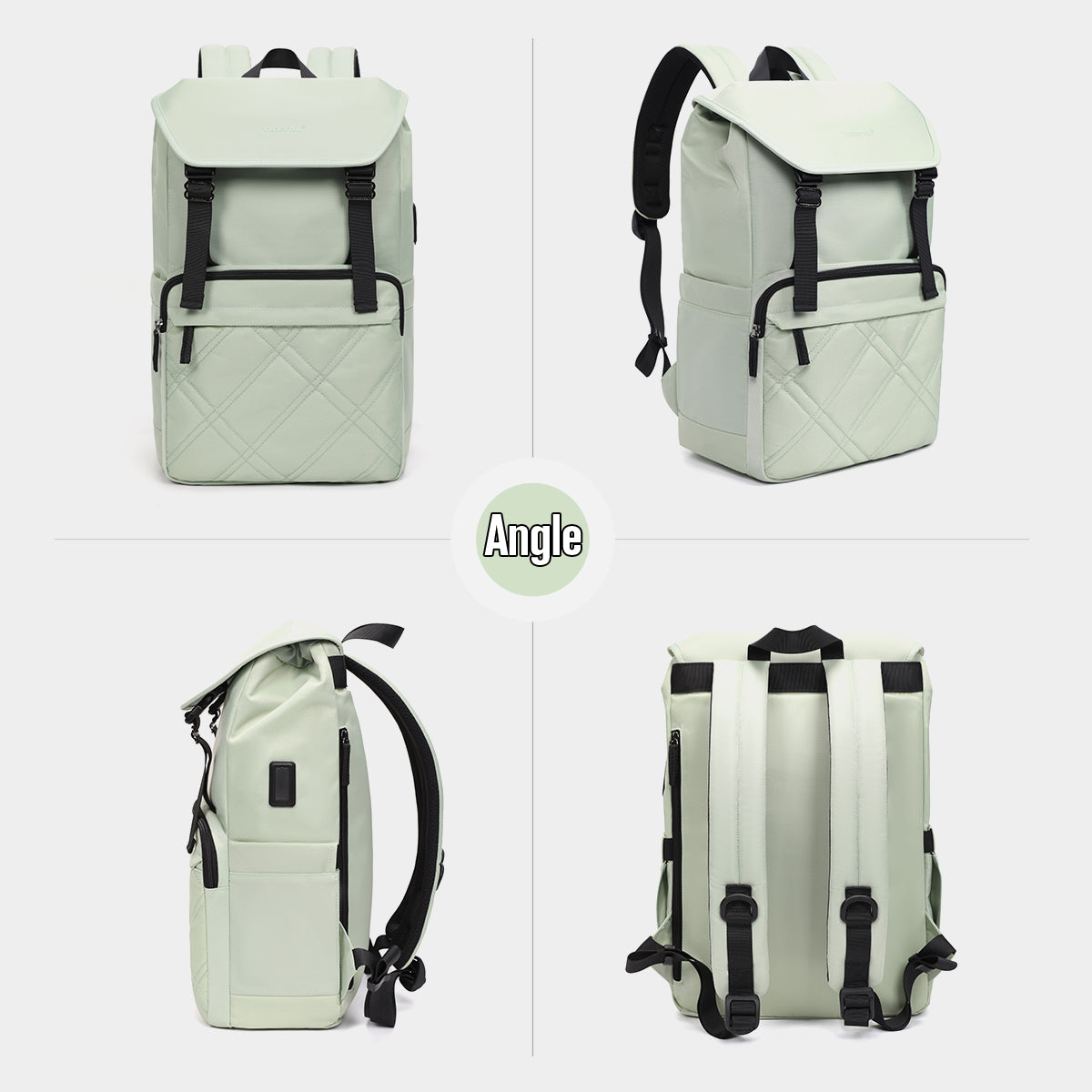 Mochila Urbana Verde Claro T-B9381