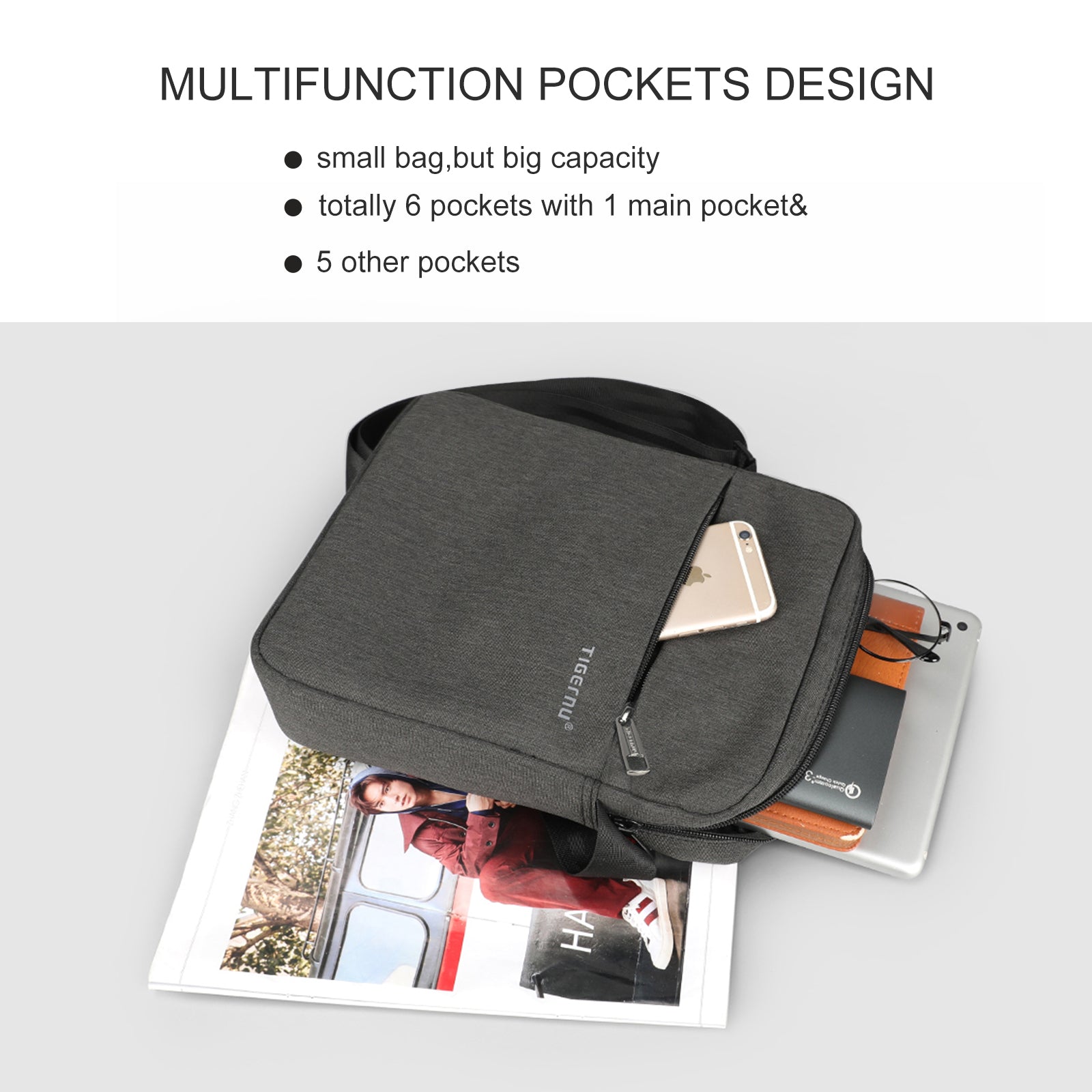 Bolso Tipo Bandoleras Grafito T-L5102-11"