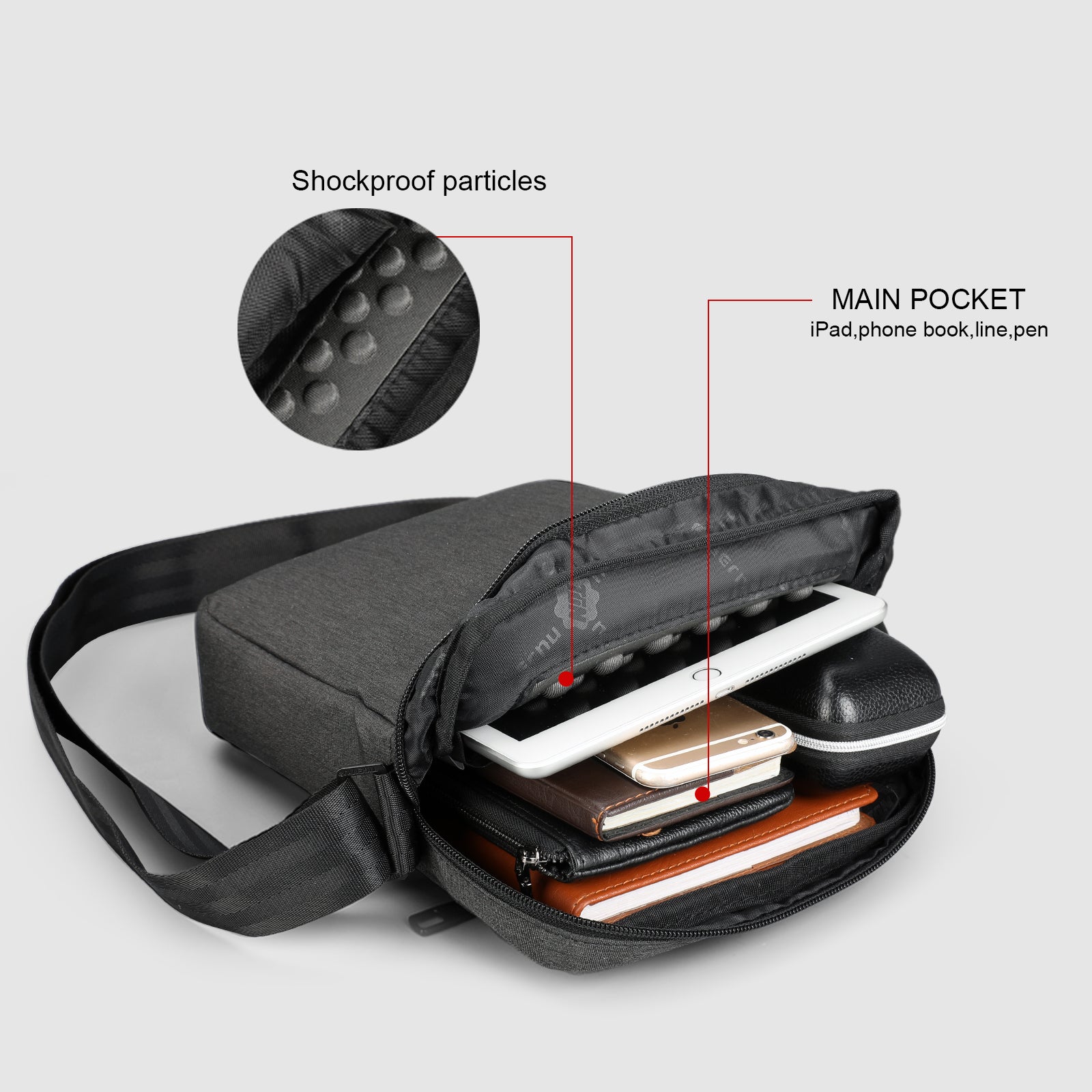 Bolso Tipo Bandoleras Grafito T-L5102-11"
