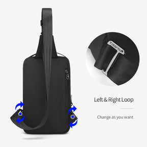 Bolso Tipo Bandoleras Negro/Azul T-S8189