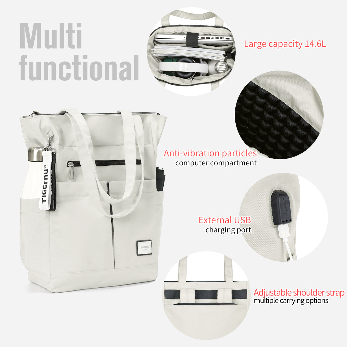 Bolso Urbano Blanco T-S8632