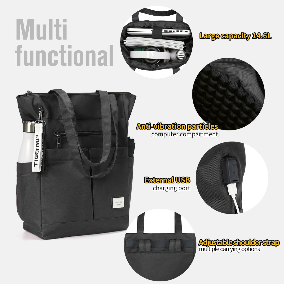 Bolso Urbano Negro T-S8632