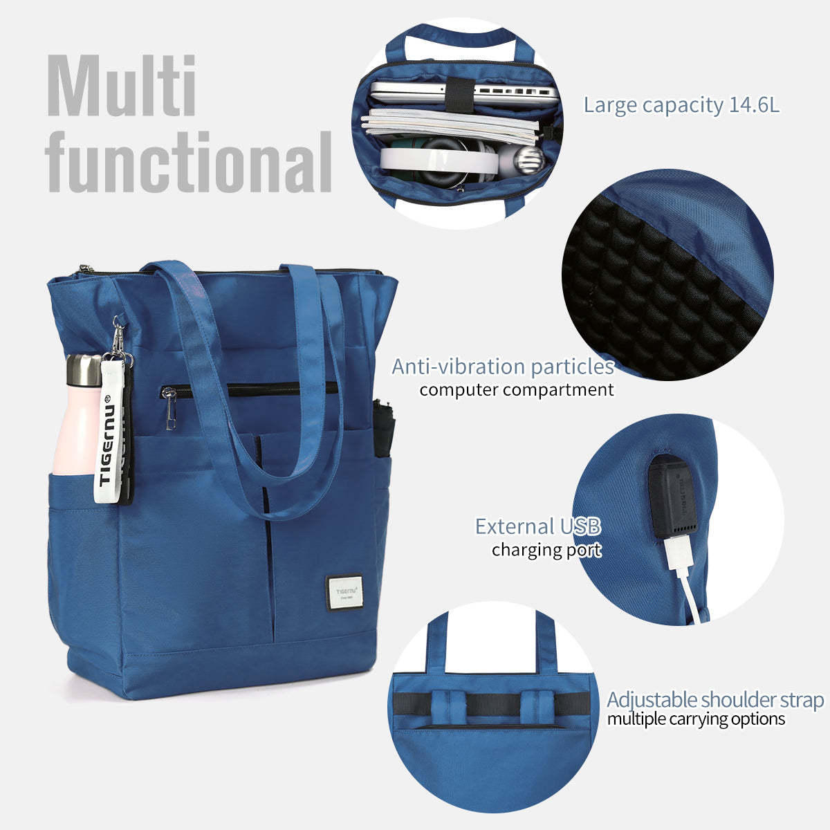 Bolso Urbano Azul T-S8632
