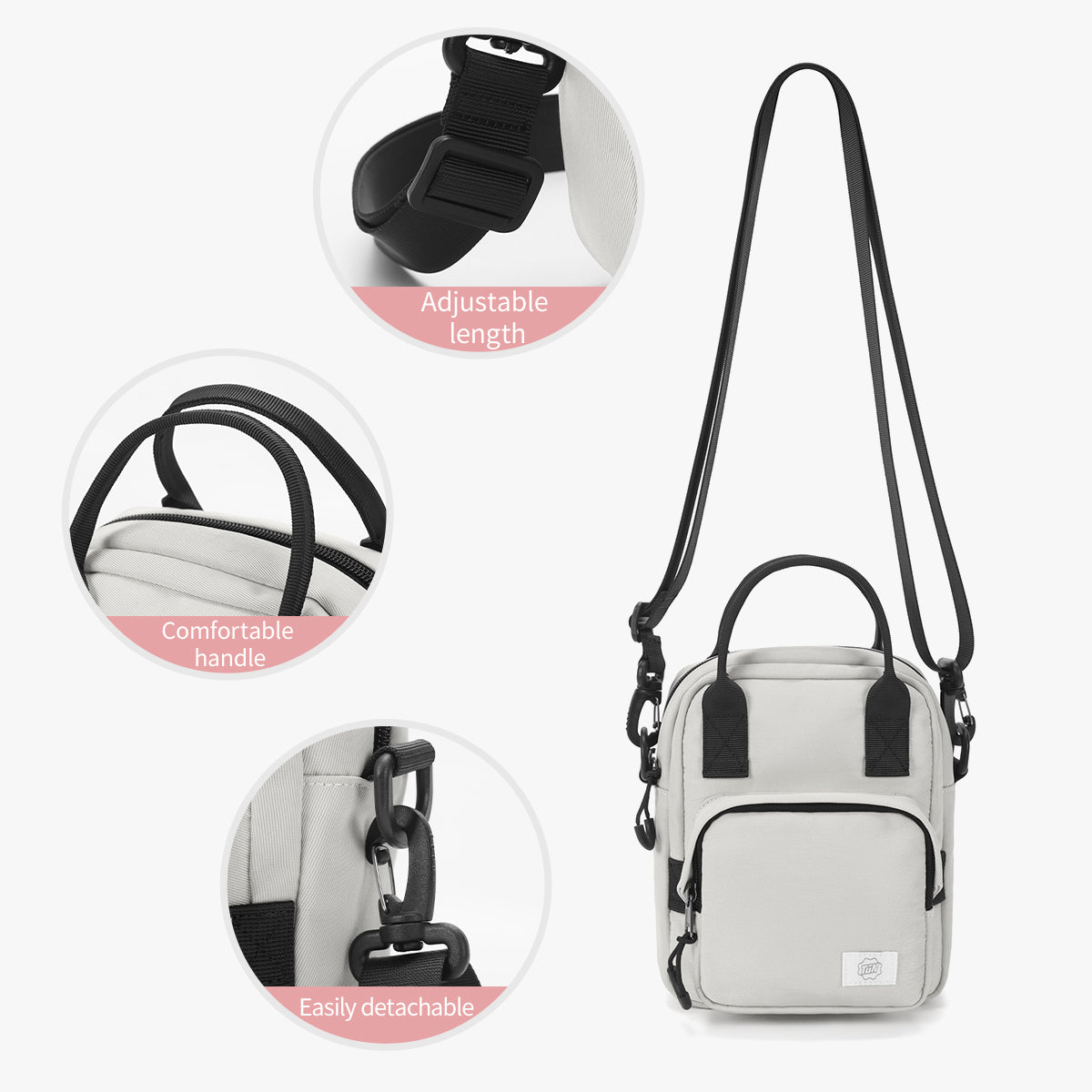 Bolso Tipo Bandoleras Blanco T-S8668