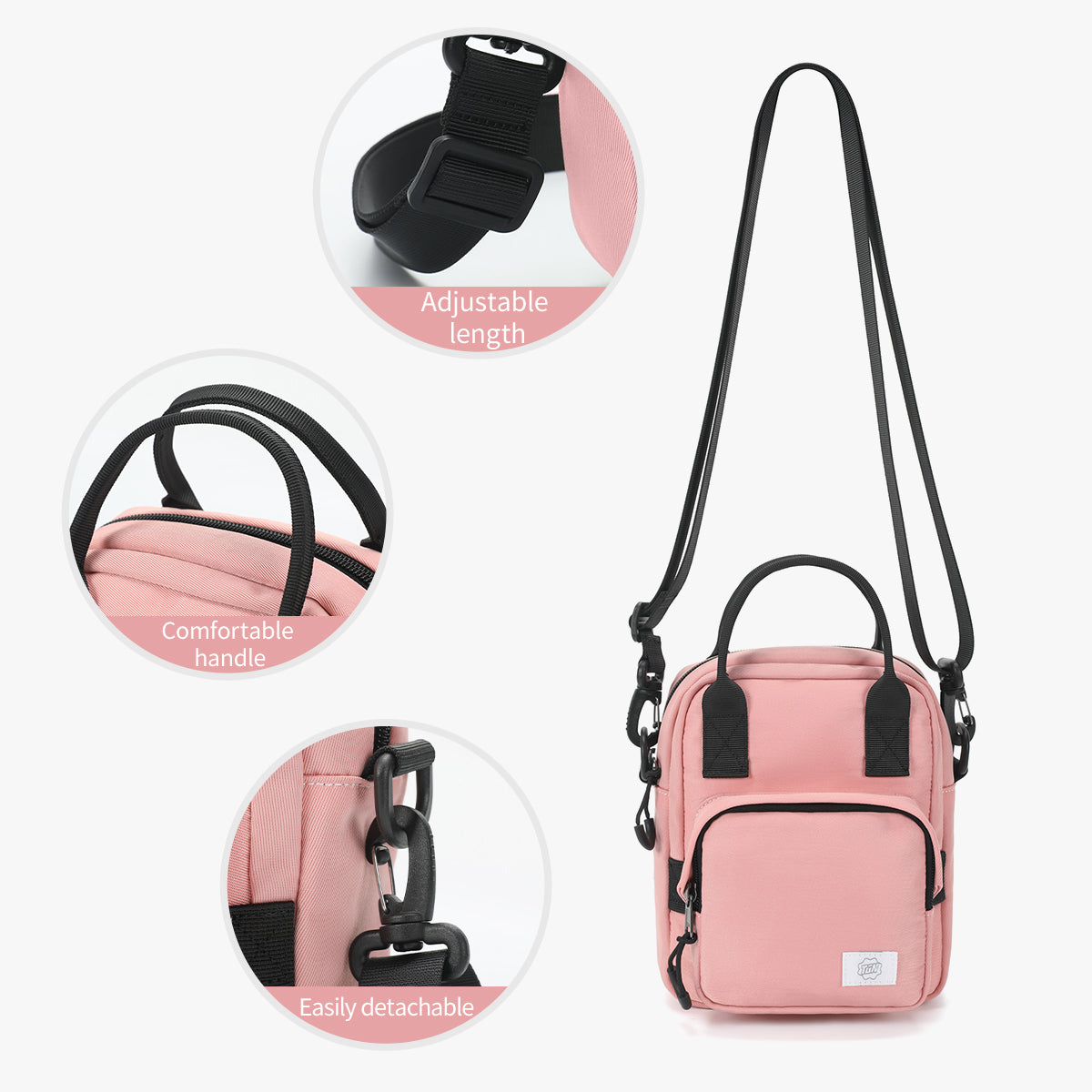 Bolso Tipo Bandoleras Rosado T-S8668