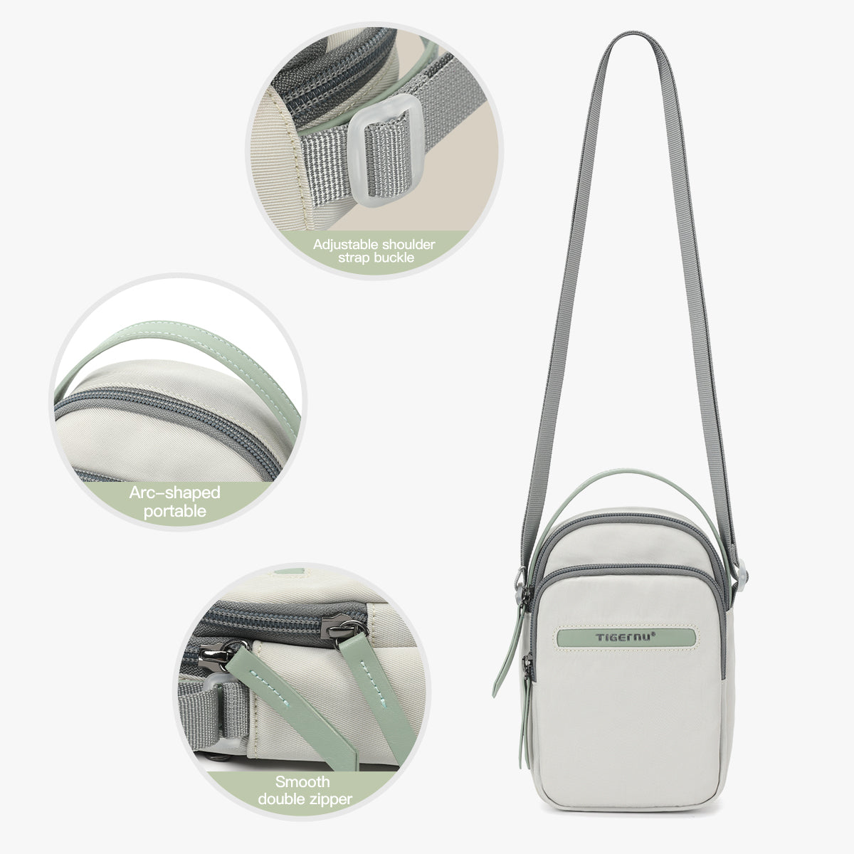 Bolso Tipo Bandoleras Blanco T-S8810