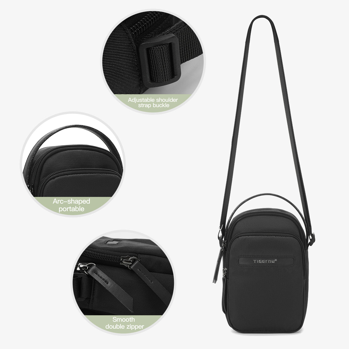 Bolso Tipo Bandoleras Negro T-S8810