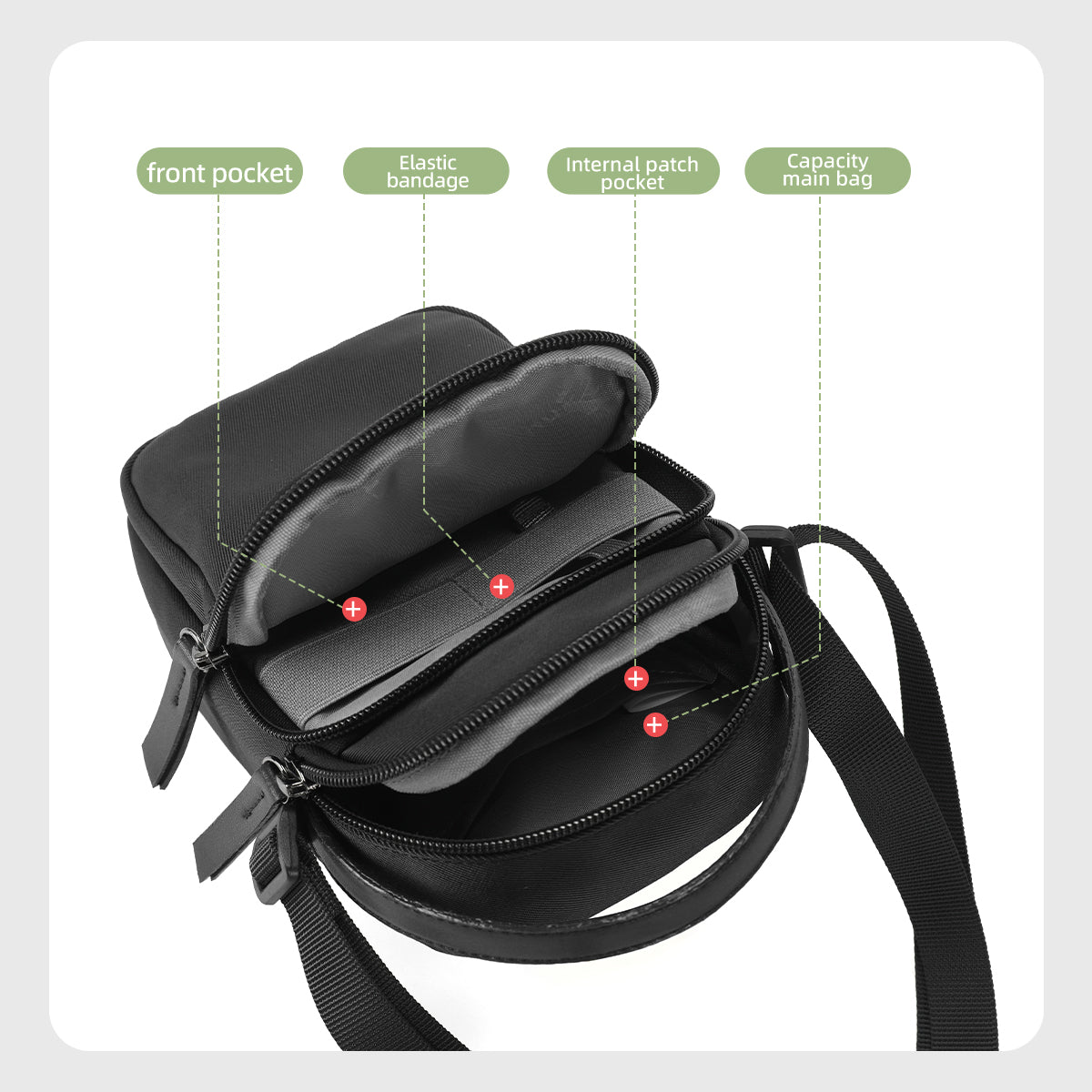 Bolso Tipo Bandoleras Negro T-S8810