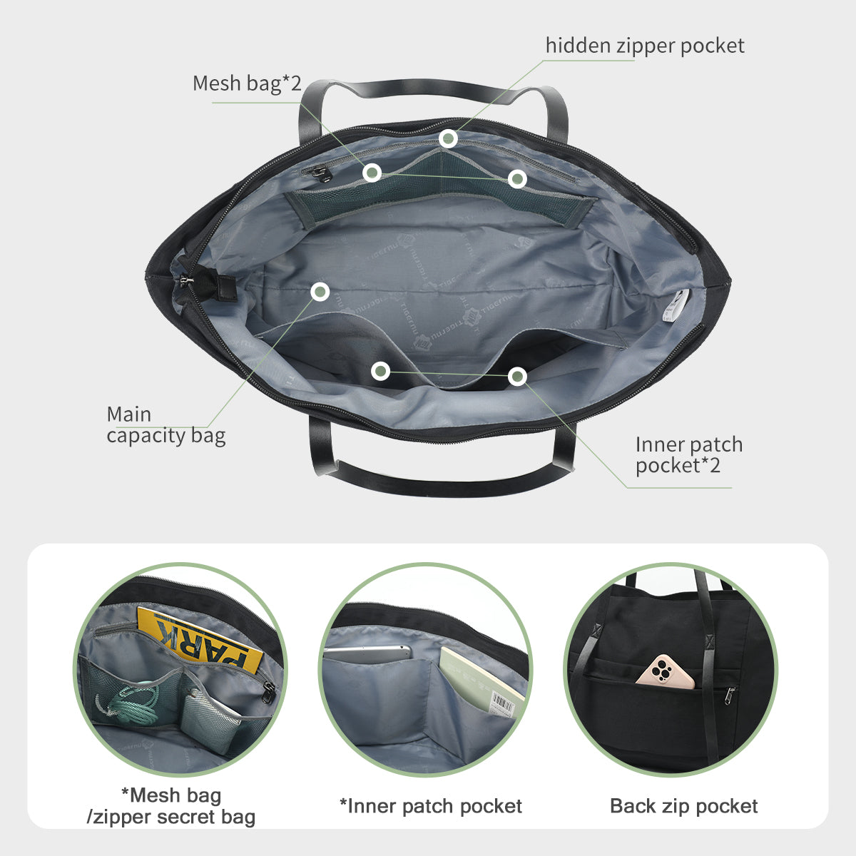 Bolso Urbano Negro T-S8838